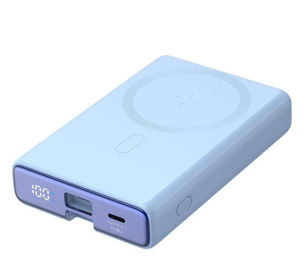 JoyRoom Powerbank magnetyczny 10000mAh 20W z podstawką niebieski 6941237112569 - 1257849 - zdjęcie 2